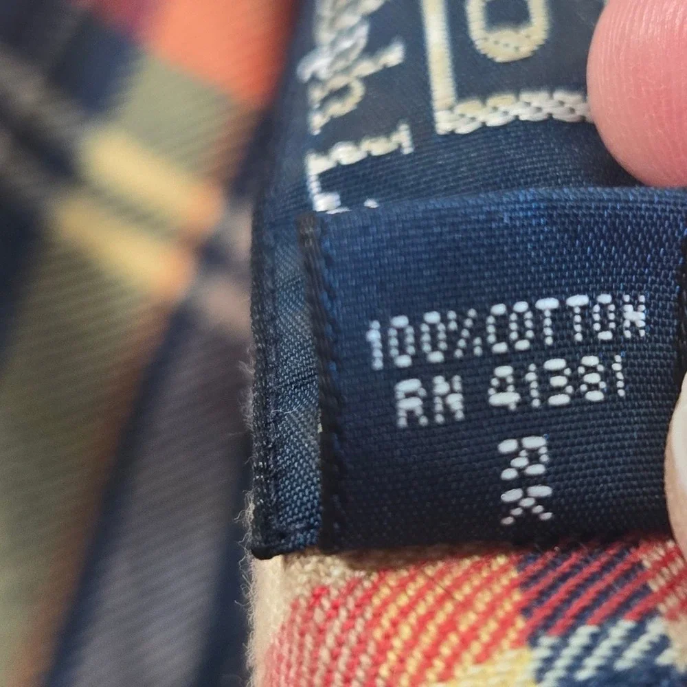 Polo Ralph Lauren Button Down Mens M Multicolor Plaid Suede Elbow Patches Cotton
